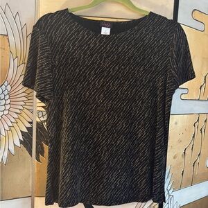 Ash Black and Gold Short Sleeve 90’s Top